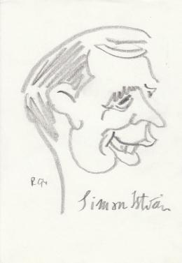  Rózsahegyi, György - Portrait of István Simon Editor, Poet (1970s)