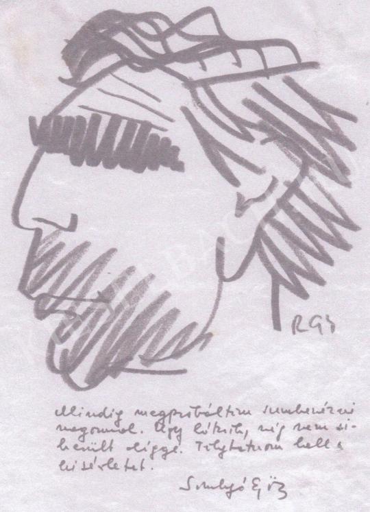  Rózsahegyi György - Somlyó György író, költő portréja festménye