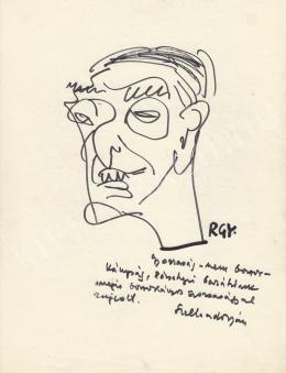  Rózsahegyi, György - Portrait of Adorján Stella Journalist, Humorist (1970s)