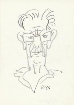  Rózsahegyi, György - Portrait of Pál Szabó Novelist, Politician (1970s)