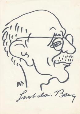  Rózsahegyi, György - Portrait of Bence Szabolcsi Music historian (1970s)