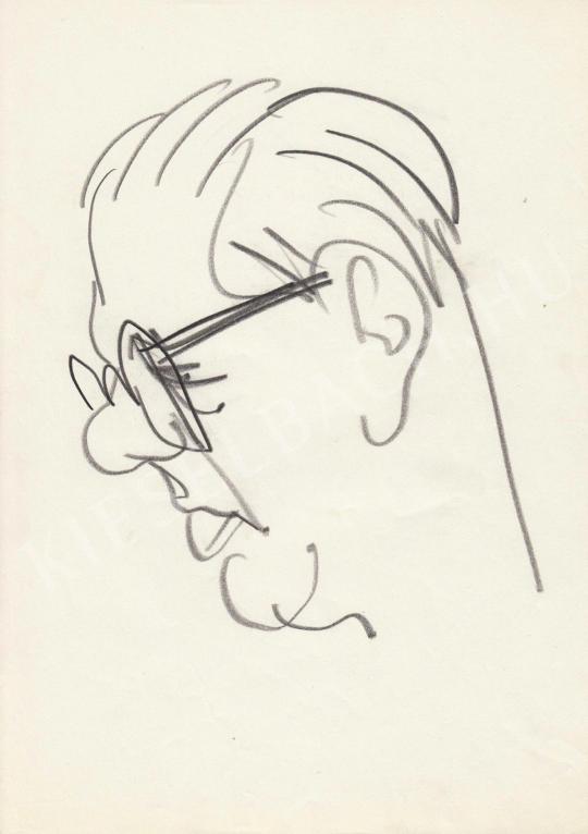 Rózsahegyi, György - Portrait of László Tabi Editor, Humorist, Editor painting