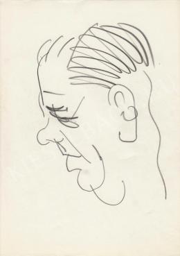  Rózsahegyi, György - Portrait of László Tabi Editor, Humorist, Editor (1970s)