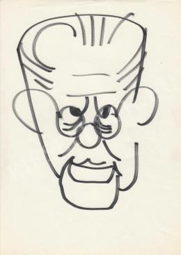  Rózsahegyi, György - Portrait of László Tabi Editor, Humorist, Editor (1970s)