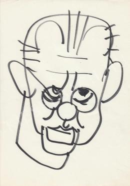  Rózsahegyi, György - Portrait of László Tabi Editor, Humorist, Editor (1970s)