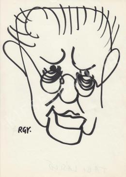  Rózsahegyi, György - Portrait of László Tabi Editor, Humorist, Editor (1970s)