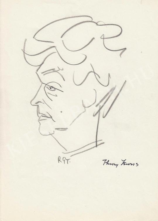  Rózsahegyi, György - Portrait of Zsuzsa Thury Writer painting