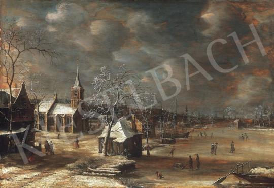 Beerstraten, Jan Abrahamsz - Winter landscape with country church and frozen canal | 11th Auction auction / 158 Lot
