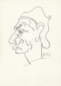  Rózsahegyi, György - Portrait of Jenő Józsi Tersánszky Writer (1970s)