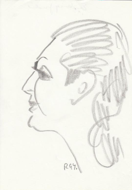 For sale  Rózsahegyi, György - Portrait of Judit Endrei Newscaster 's painting