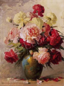  Henczné Deák Adrienne - Virágcsokor vázában | 11. Aukció aukció / 161 tétel