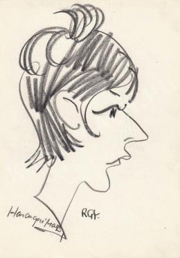  Rózsahegyi, György - Portrait of Márta Harangozó Journalist (1970s)