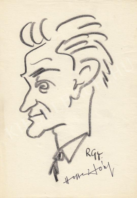 For sale  Rózsahegyi, György - Portrait of József Hoffer Footballist 's painting