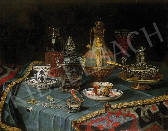 Ismeretlen olasz festő, 18. század - Csendélet csészével, órával | 11. Aukció aukció / 164 tétel