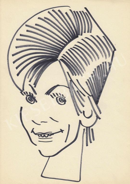  Rózsahegyi, György - Portrait of Eszter Tamási Newscaster painting