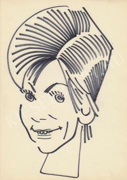  Rózsahegyi, György - Portrait of Eszter Tamási Newscaster (1970s)