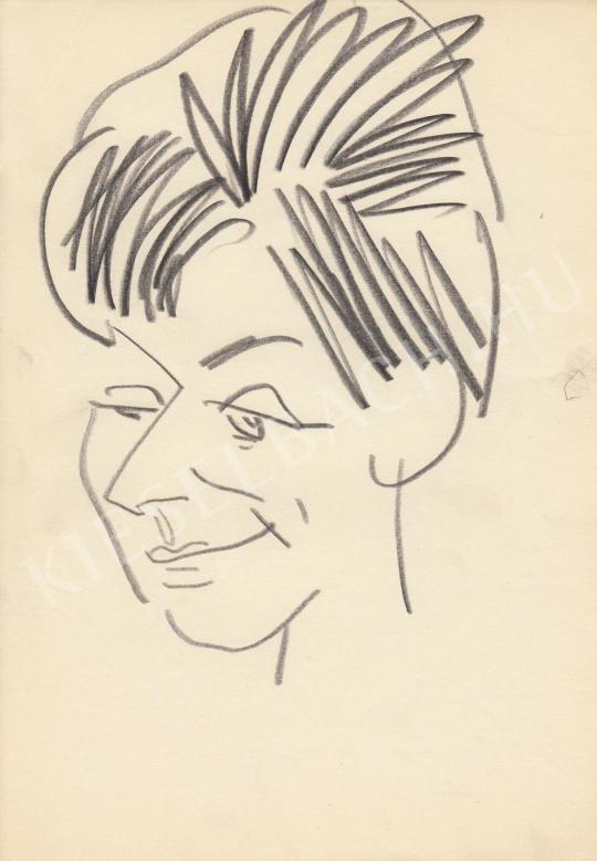  Rózsahegyi, György - Portrait of Eszter Tamási Newscaster painting