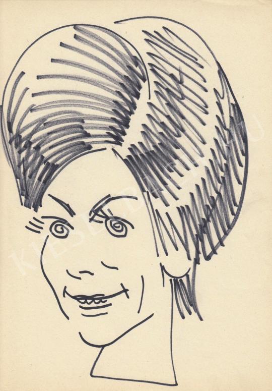 For sale  Rózsahegyi, György - Portrait of Eszter Tamási Newscaster 's painting