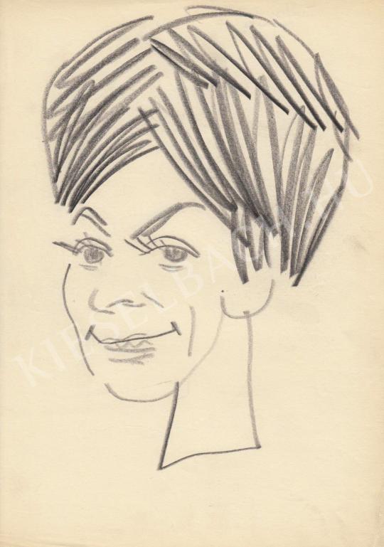 For sale  Rózsahegyi, György - Portrait of Eszter Tamási Newscaster 's painting