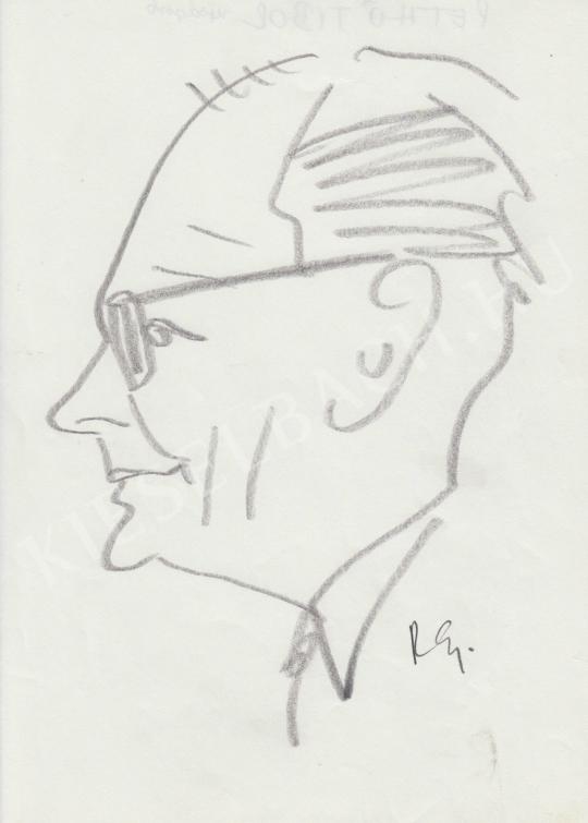 For sale  Rózsahegyi, György - Portrait of Tibor Pethő Journalist 's painting