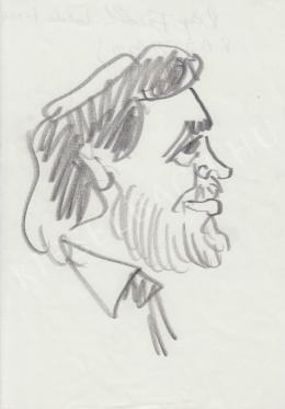  Rózsahegyi, György - Portrait of Tamás Raj Rabbi (1970s)