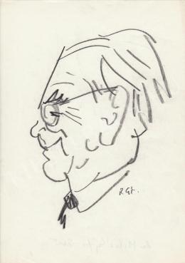  Rózsahegyi György - dr. Mihályfi Ernő újságíró, miniszter portréja (1970 körül)