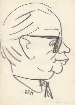  Rózsahegyi, György - Portrait of János Péter Politician (1970s)