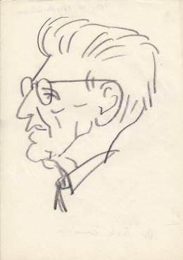  Rózsahegyi, György - Portrait of Endre Sík Writer, Politician, Jurist (1960s)