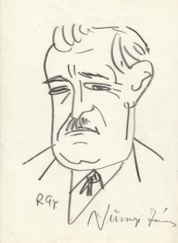  Rózsahegyi György - Sümegi János belgyógyász portréja (1960-as évek)