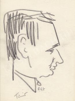  Rózsahegyi, György - Portrait of Mátyás Tímár dr. Head of the Hungarian National Bank (1960s)