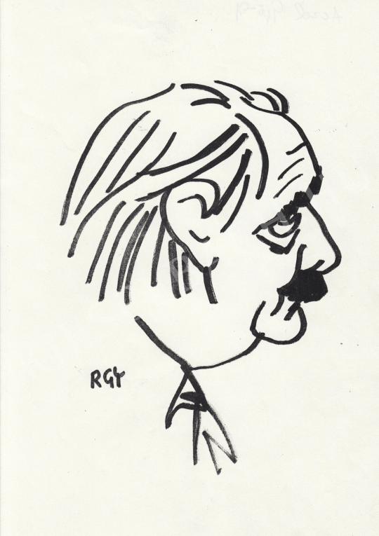  Rózsahegyi György - Aczél György politikus portréja festménye