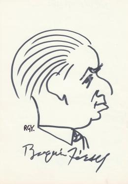  Rózsahegyi, György - Portrait of József Bognár Politician (1960s)