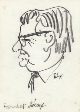  Rózsahegyi, György - Portrait of József Bondor Politician (1960s)