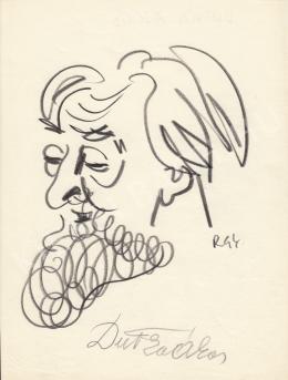  Rózsahegyi, György - Portrait of Ákos Dutka Poet, Journalist (1960s)