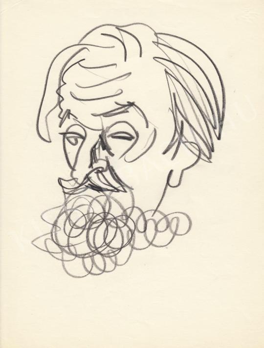  Rózsahegyi György - Dutka Ákos költő, újságíró portréja festménye