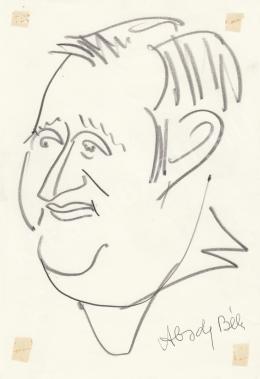  Rózsahegyi, György - Portrait of Béla Abody Critic, Writer, Humorist, Editor (1970s)