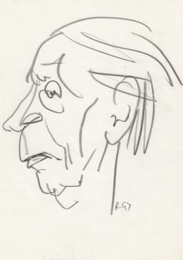  Rózsahegyi, György - Portrait of Lajos Áprily Poet (1970s)