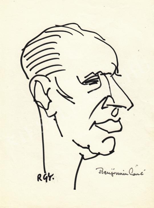  Rózsahegyi György - Benjámin László író, szerkesztő portréja festménye