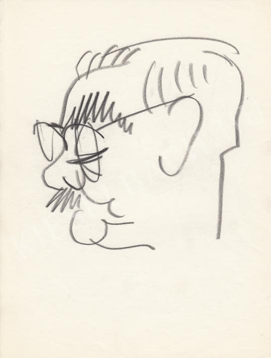  Rózsahegyi György - Boldizsár Iván író, újságíró, dramaturg portréja festménye