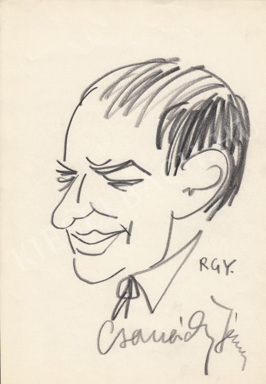 For sale  Rózsahegyi, György - Portrait of Imre Csanády Poet, Writer, Editor 's painting