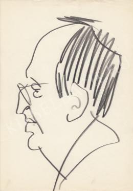  Rózsahegyi, György - Portrait of Endre Darázs Poet, Writer (1980s)