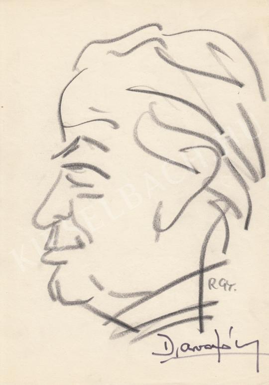  Rózsahegyi György - Darvas József író, politikus portréja festménye