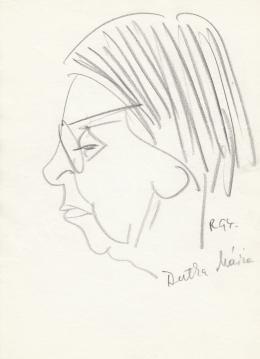  Rózsahegyi, György - Portrait of Mária Dutka Art Historian (1970s)