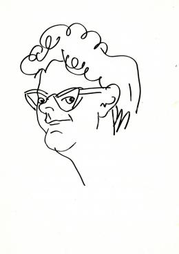  Rózsahegyi, György - Portrait of Klára Fehér Writer, Journalist (1970s)