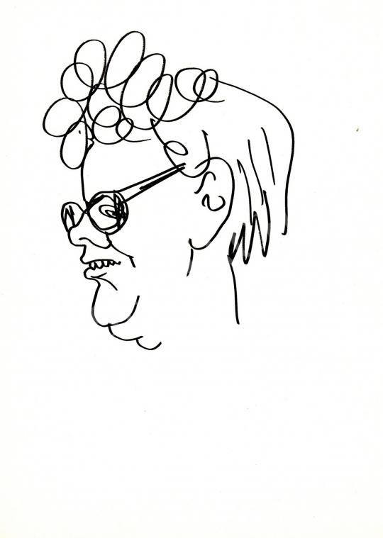  Rózsahegyi György - Fehér Klára író, újságíró portréja festménye