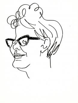  Rózsahegyi György - Fehér Klára író, újságíró portréja (1970-es évek)