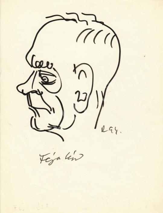 Rózsahegyi, György - Portrait of Géza Féja Writer painting