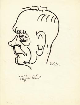  Rózsahegyi, György - Portrait of Géza Féja Writer (1970s)