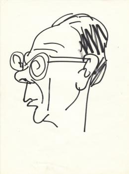 Rózsahegyi, György - Portrait of József Fodor Poet, Writer, Journalist (1970s)