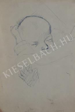 Ősz, Dénes - Sleeping Infant (Double page) (1950s)